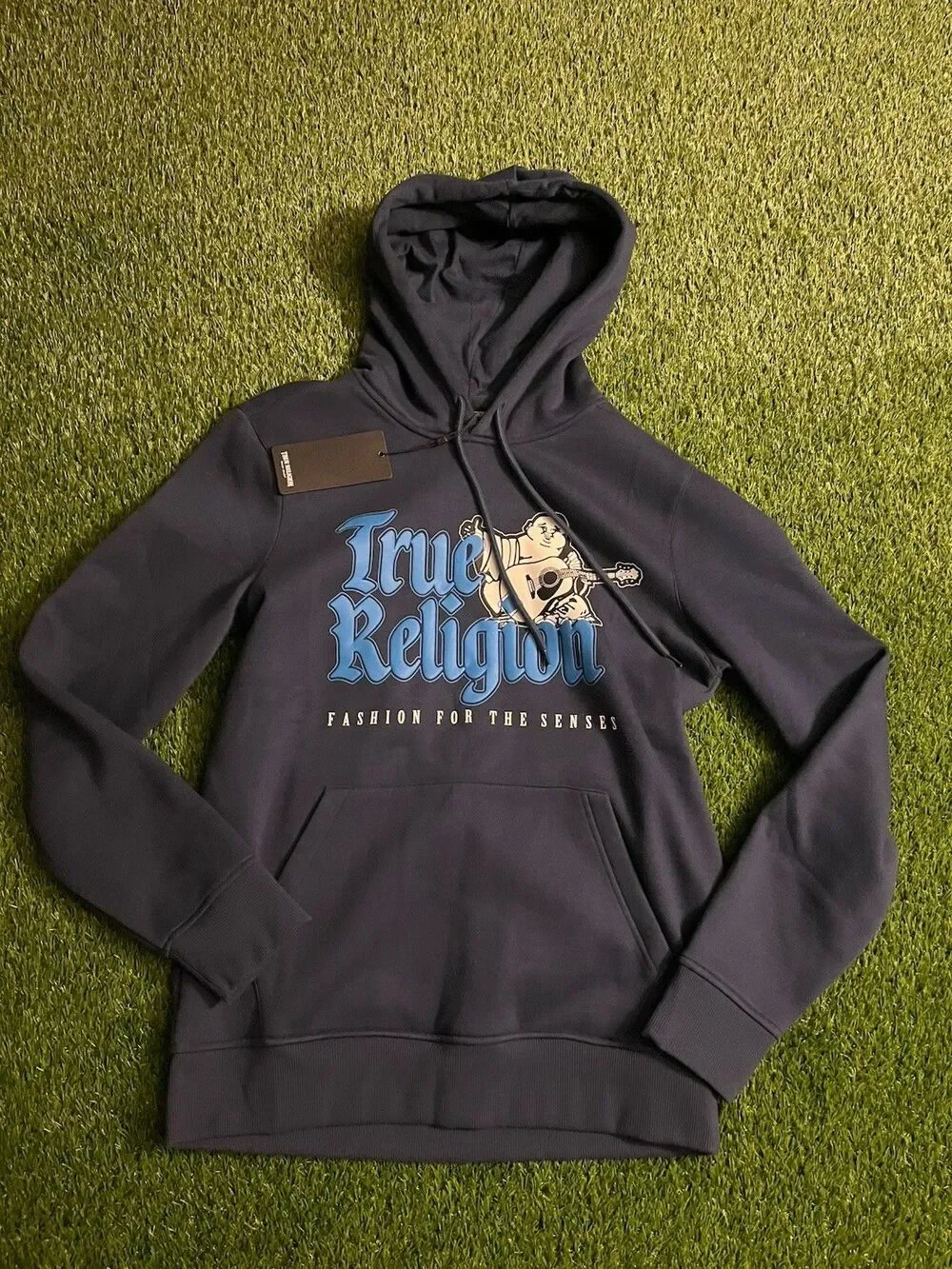 True Religion Buddha Navy Blue Hoodie Men’s Small New With Tags